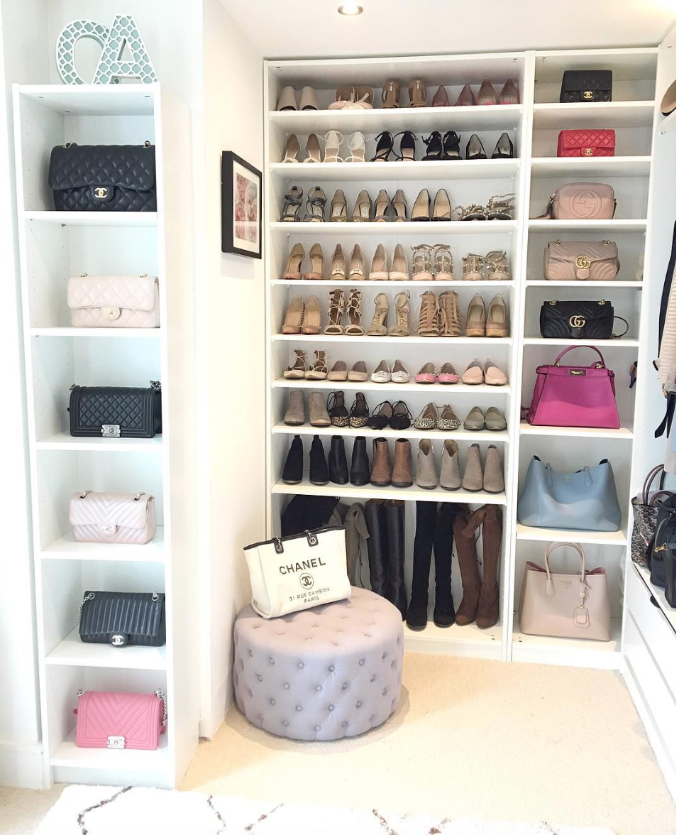 billionaire luxury bag closet